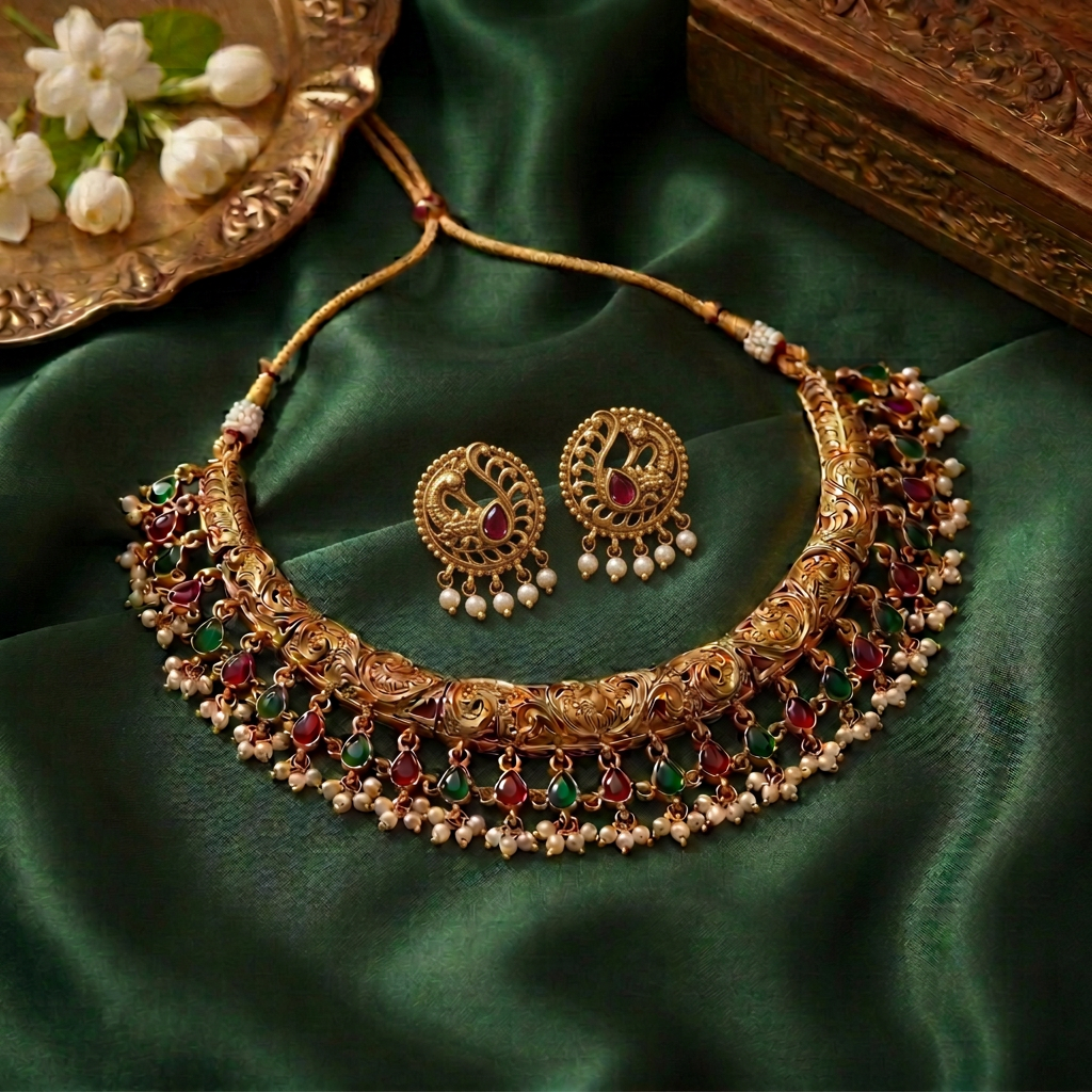 Navratna Nakshi Choker Set