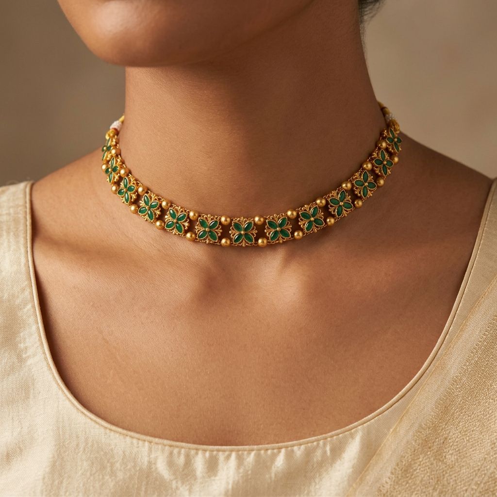 Emerald Bloom Choker Set — photo 2