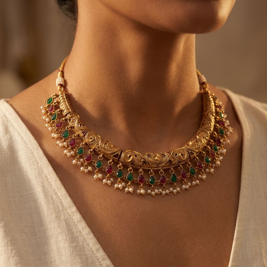 Navratna Nakshi Choker Set — photo 2