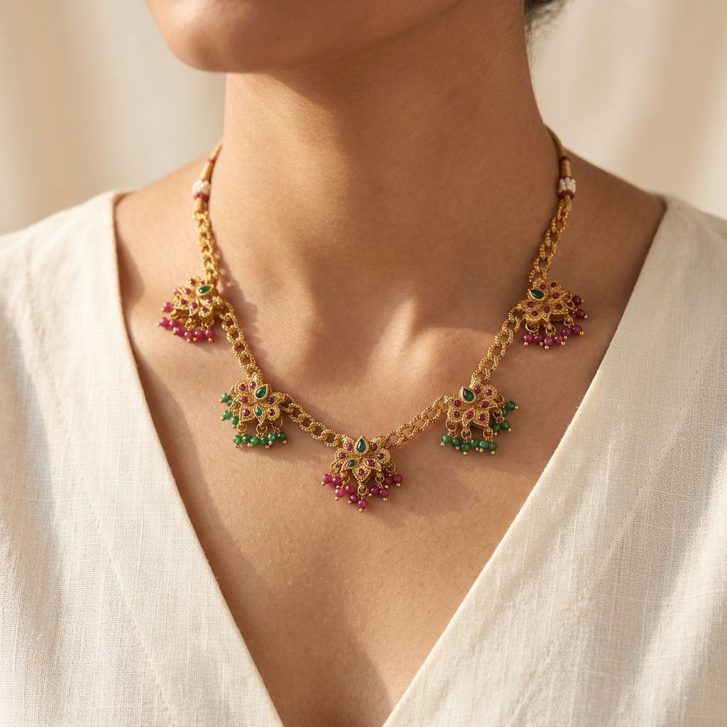 Navratna Star Layered Choker Set — photo 2